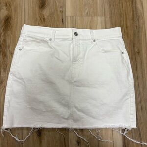 Express White Denim Skirt